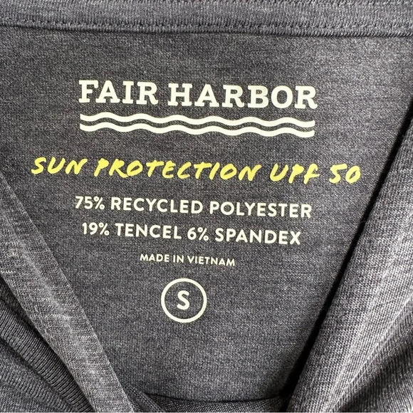 Mens Fair Harbor Sea Breeze Hoodie Size Small Gray UPF 50 Breathable Tuckernuck - Picture 4 of 5